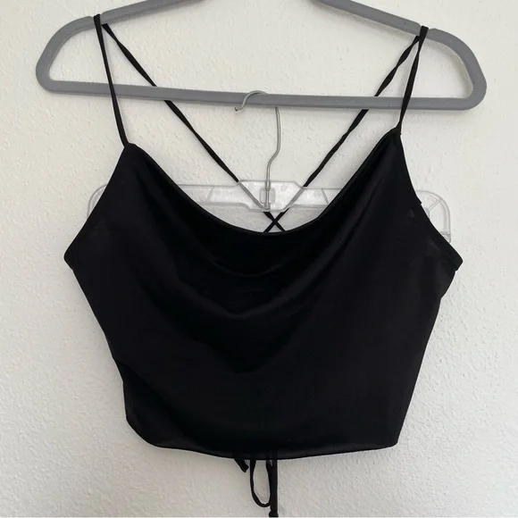 Urban Outfitters Cropped Cowl Neck Strappy Top SMALL - Picture 5 of 8